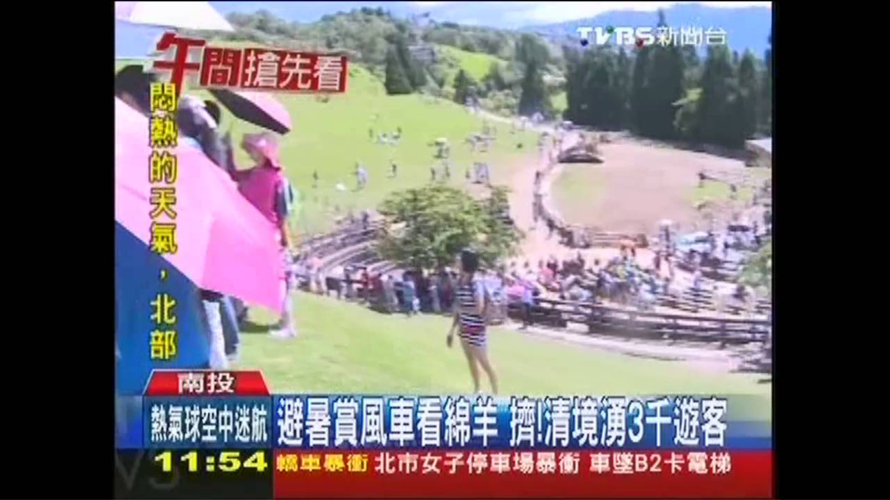 避暑賞風車看綿羊　擠！清境湧3千遊客