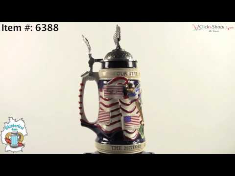 History of the Flag German Beer Stein