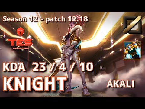 【NAサーバー/Unranked】TES Knight アカリ(Akali) VS JDG Yagao サイラス(Sylas) MID - Patch12.18 NA Ranked【LoL】