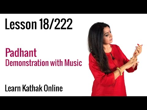 Learn Kathak Padhant - Displaying the Demonstration of Padhant (Recitation) in Kathak |Lesson 18