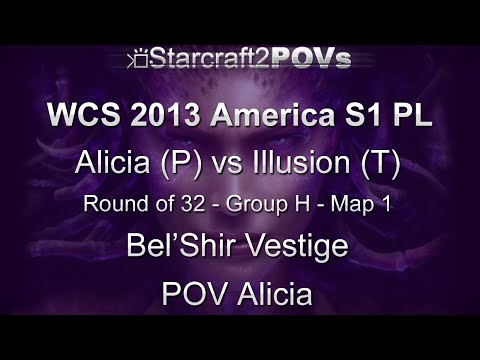 SC2 HotS - WCS 2013 AM S1 PL - Alicia vs Illusion - Ro32 Group H - Map 1 - Bel'Shir Vestige - Alicia