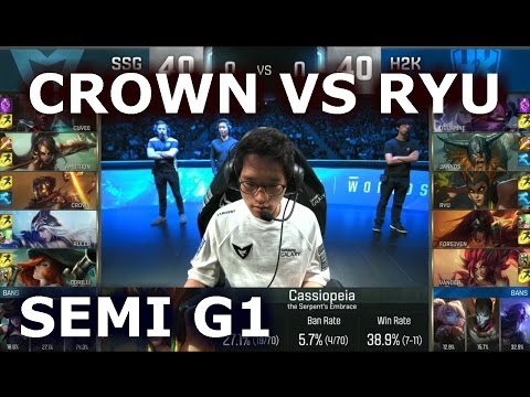 H2K vs SSG G1 - CROWN VS RYU Player Experience Stream (w/ Froggen) | Semi Finals LoL S6 Worlds 2016