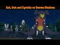 Ash Goh And Cynthia Vs Unown Illusions Pokemon Master Journeys Episode 83