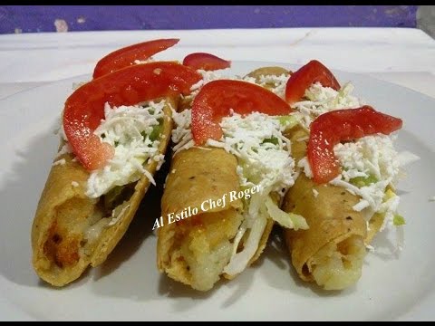 Tacos, TACOS DORADOS DE PAPA, Receta, #149 Video