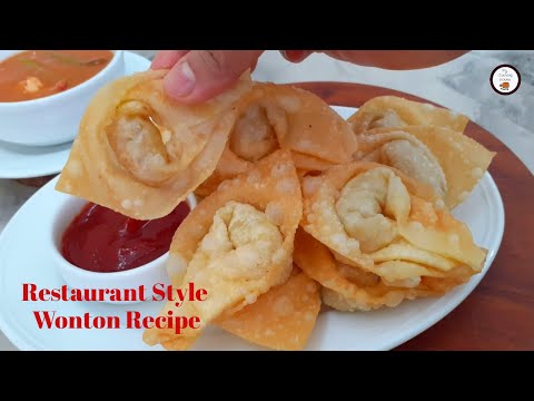 Chinese Restaurant Style Chicken Wonton || Crispy Chicken Wonton Recipe || Onthon Recipe Bangla