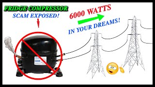 Fridge Compressor Turned Into 220v Electric Generator EXPOSED