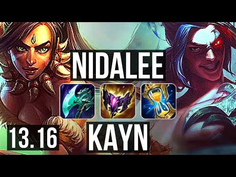 NIDALEE vs KAYN (JNG) | 10/0/12, 900+ games, Legendary | EUW Master | 13.16