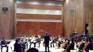 Chema tocando Brandenburgo 3 en Sol Mayor, J.S. Bach con la Sinfonietta de cámara de la ENM UNAM
