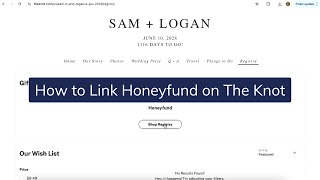 How to Link Your Honeyfund Registry on The Knot