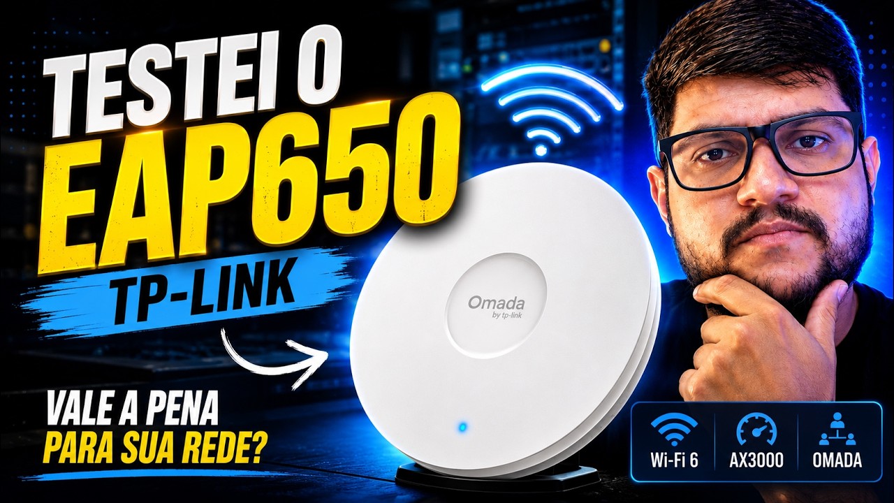 Miniatura da avaliação em vídeo de Ponto de Acesso TP-Link EAP650 Omada Wi-Fi 6 AX3000