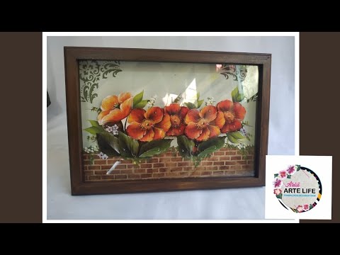 Quadro Decorativo Com Relevo/ Decoupage