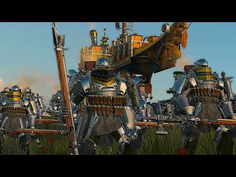 Empire vs Greenskins EPIC Battle! | Total War: Warhammer 3 MODDED Skins & Units Showcase