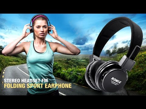 Stereo Headset FM Folding Sport Earphone with TF Card Slot 3.5mm Audio