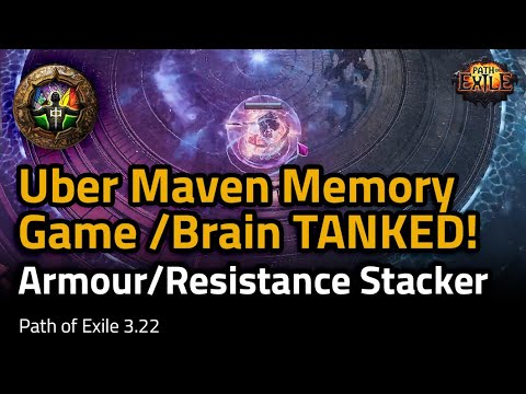 [3.22] Uber Maven Memory Game/Brain Tank! - Transcendence Armour/Res Stacker - Path of Exile 3.22