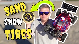 Cheap RC sand tires - Testing 1:8th Sand tires - Cheap RC snow tires