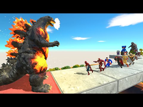 Who Can Withstand Atomic Breath From BURNING GODZILLA - Animal Revolt Battle Simulator