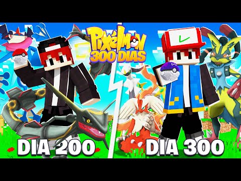 EU SOBREVIVI 300 DIAS NO MINECRAFT PIXELMON... E AQUI ESTÁ O QUE ACONTECEU