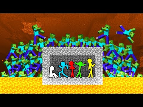 Stickman VS Minecraft: Zombie War - AVM Shorts Animation