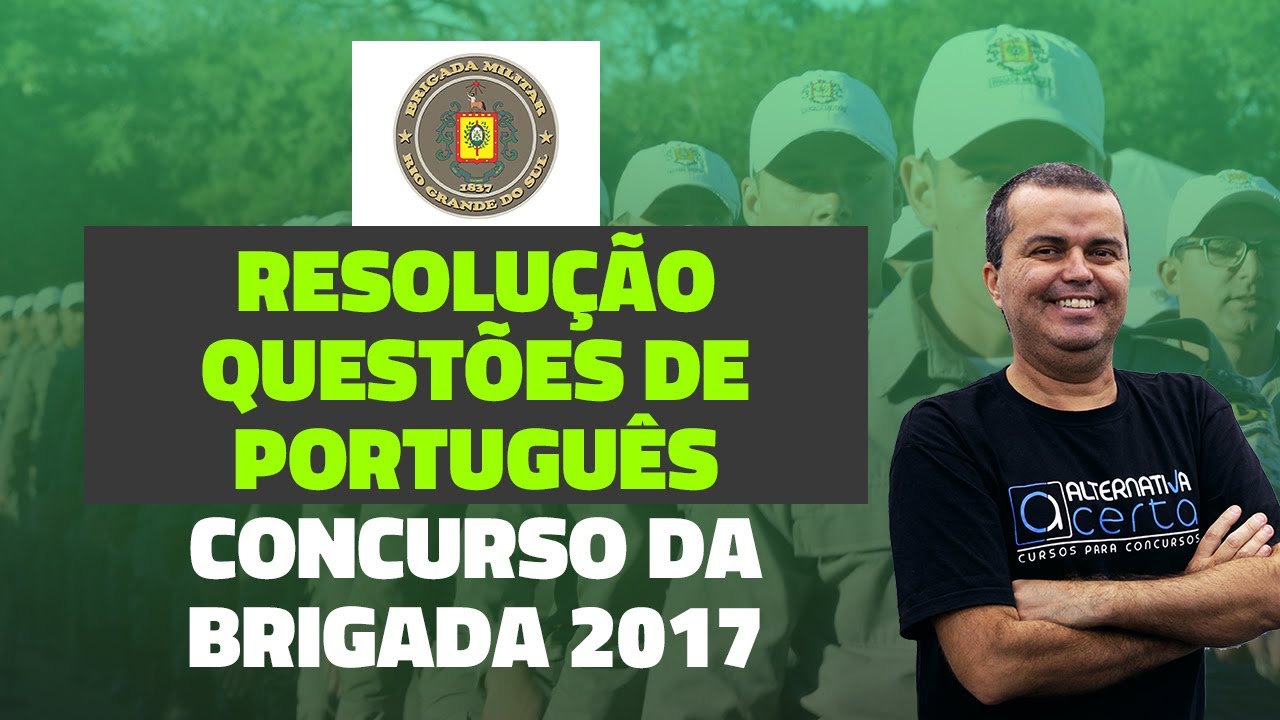 Resolução Questões de Português FUNDATEC - Prova Brigada Militar 2017