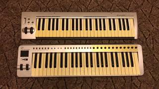 Video thumbnail for Evolution MK249C And M-Audio keystudio Comparison by vincent ryan borres