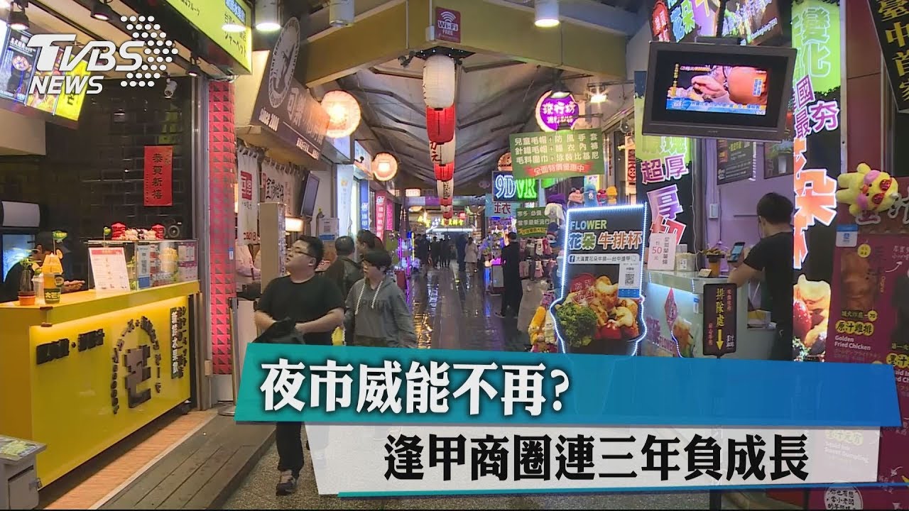 夜市威能不再？　逢甲商圈連三年負成長