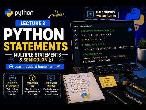 Lecture 3 Python Statements Multiple Statements Skillify Python Series