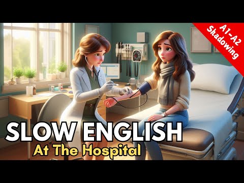 At the Hospital 🏥  | A1-A2 Level | Slow English Listening & Speaking Practice (with subtitles)