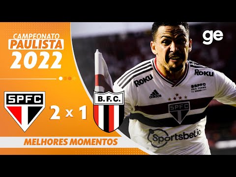 SÃO PAULO 2 X 1 BOTAFOGO-SP | MELHORES MOMENTOS |  12ª RODADA PAULISTA 2022 | ge.globo