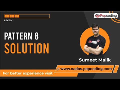 Pattern 8 Question Java Foundation Course