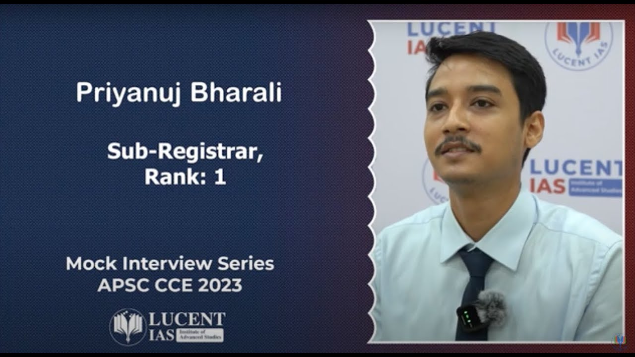 APSC Topper | Priyanuj Bharali | Sub-Registrar Rank: 1 |  APSC CCE 2023