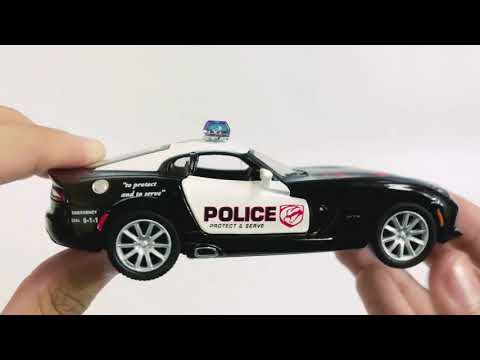 Металлическая машинка Kinsmart 1:36 «2013 SRT Viper GTS (Police)» KT5363DP, инерционная