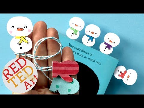 Kawaii Snowman Bookmark DIY - Easy Snowman Bookmark - Paper Crafts for Christmas & Winter