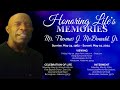 Celebration of Life for Mr. Thomas James McDonald, Jr.