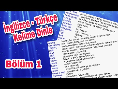 İngilizce Kelime Kartları - 50 Kelime Dinle ve Öğren - Bölüm 1