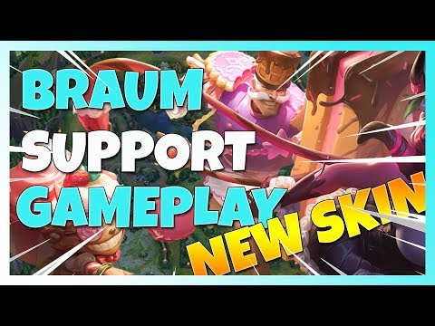 SUGAR RUSH BRAUM SKIN SUPPORT 9.24 GAMEPLAY!