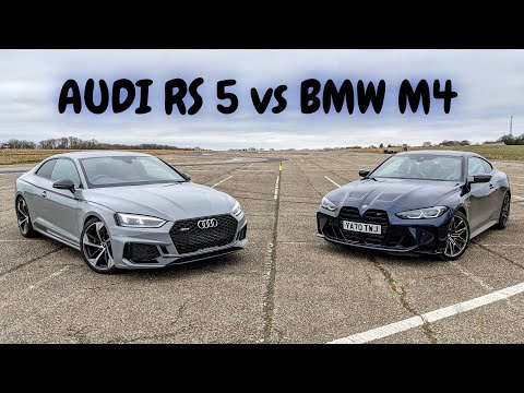Drag Race - New BMW M4 vs Audi RS 5 & Track Battle | 4K
