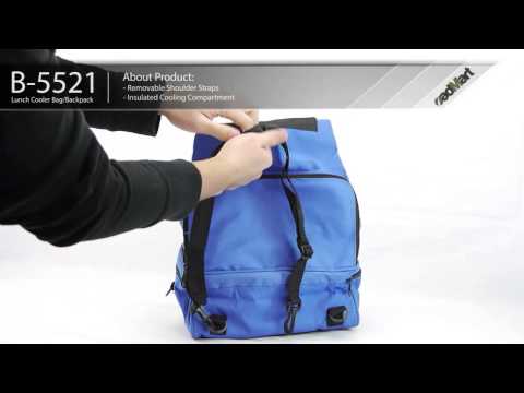 ADMART PRODUCTS B-5521 Lunch Cooler Bag w/Foldable Backpack