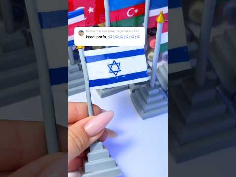 Painting an Israel 🇮🇱 Flag on a 3D Printed Model #country #flag #map #art #diy #3d