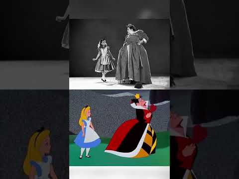 Queen of Hearts live-action animation reference in Walt Disney’s ALICE IN WONDERLAND 1951 Comparison