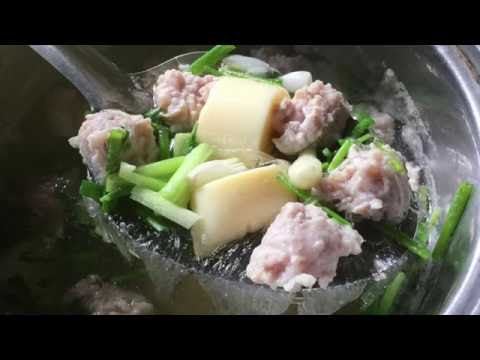 Tofu with Glass Noodles and Minced Pork Soup Recipe