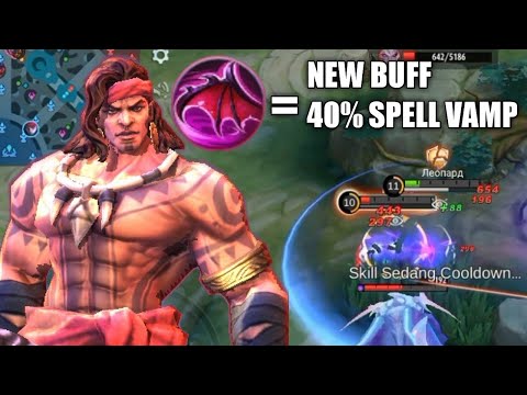 LAPU-LAPU NEW BUFF ITEM QUEEN WINGS UNKILLABLE 40% SPELL VAMP! | MLBB
