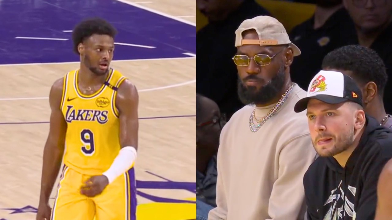 Bronny James LEADS Scoring In Front of LeBron and Luka!! 🔥 l Lakers vs Bucks