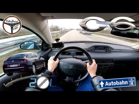 2007 Citroen C6 2.2 HDi | V-MAX. Highway test. AUTOBAHN.
