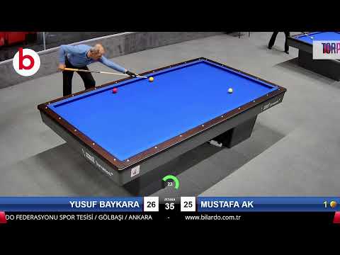 YUSUF BAYKARA & MUSTAFA AK Bilardo Maçı - 2021 TÜRKİYE ŞAMPİYONASI 2.ETAP-4.TUR