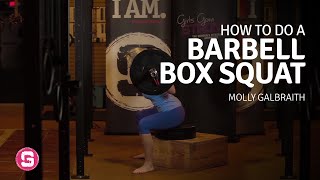 Barbell Box Squat exercise video thumbnail