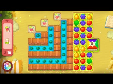 Gardenscapes Level 771 Hard Level No Booster All Goals Complete - Playrix Gameplay