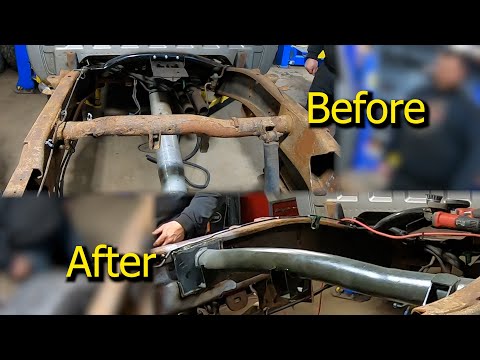 How to replace a fuel tank crossmember on 99-06 GM Truck
