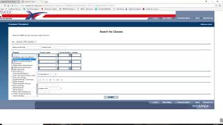 Searching for classes on Webadvisor