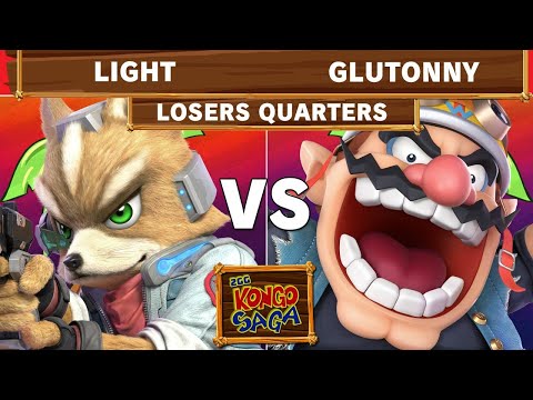 2GG Kongo Saga - Rogue | Light (Fox) Vs Solary | Glutonny (Wario) Losers Quarters - Smash Ultimate