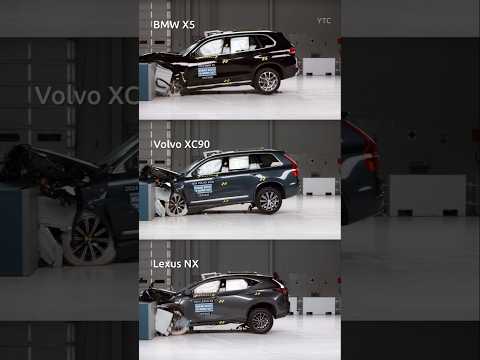 Crash tests: Volvo XC90 vs BMW X5 vs Lexus NX (2025 midsize luxury SUVs)
